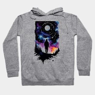 Abstract Watercolor Adventurer Hoodie